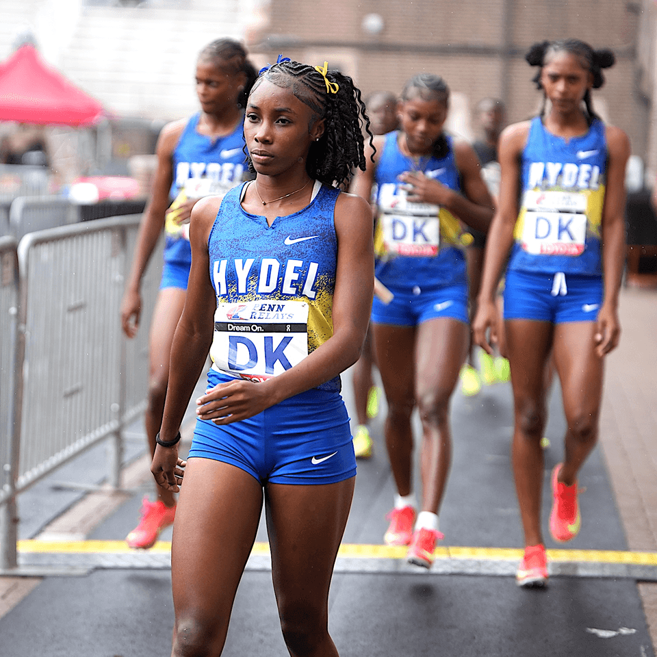 Jamaican student-athletes at the Penn Relays.